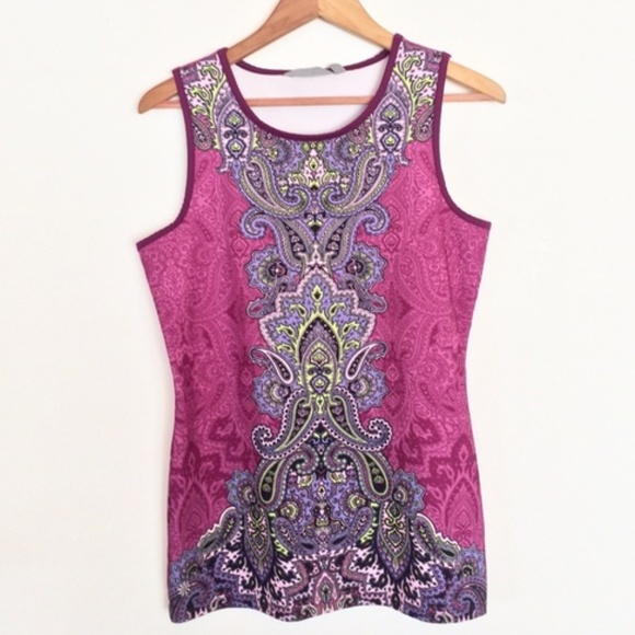 Athleta Tops - Athleta Tank Top Paisley Purple Sleeveless Active
